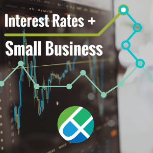 line graph banner for interest rates