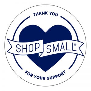 heart with a circle around it and text that prints "thank you for your support shop small"